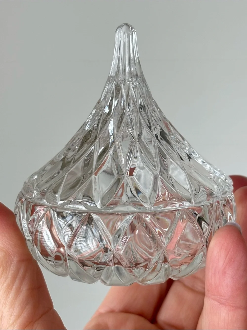 Vintage Hershey's Kiss Crystal Keepsake Trinket Dish Ring Holder